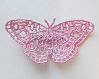 Pink Butterfly Hair Clip, Romantic Wedding Jewelry Gift, Butterfly Hair Clip for Bridesmaids in Pink, Elegant Wedding Accessory, Cute Gifts