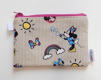Portamonete vintage di Minnie Mouse – Portafoglio con cerniera Disney fatto a mano per donna
