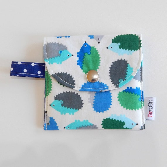 Hedgehog Coin Purse – Handmade Cotton Zipper Pouch for Nature