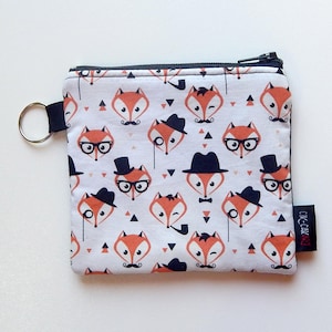 Fox Coin Purse – Handmade Zipper Wallet for Animal Lovers