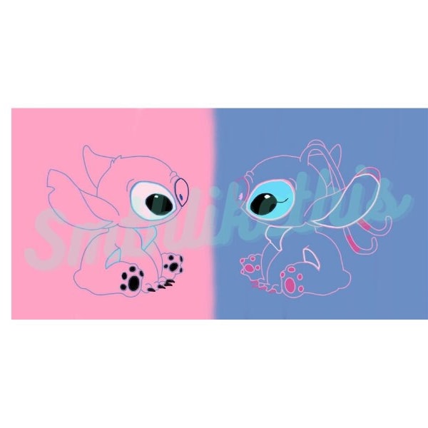 Angel & Stitch Digital Art Drawing Sticker