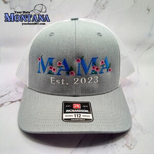 PERSONALIZED Mama Embroidered Richardson 112 Trucker Hat Cap
