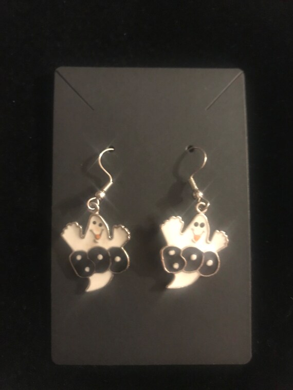 Vintage Ghost Dangle Earrings - image 1