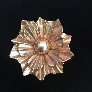 Vintage Gold Floral Brooch