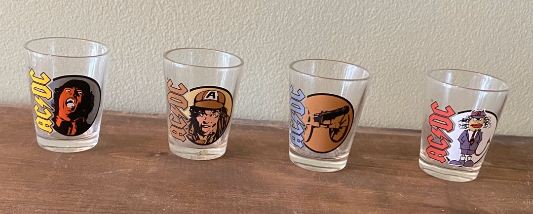 Rare AC/DC Shot Glasses - Set of 4 - Etsy