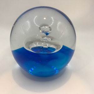 Vintage Glass Art Paperweight