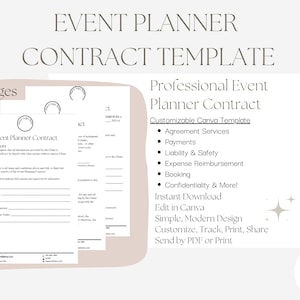 Event Planner Contract Template | Event Planning Organizing