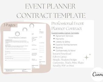 Event Planner Contract Template | Event Planning Organizing