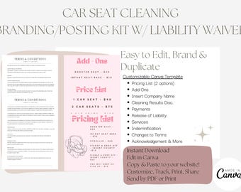 Car Seat Cleaning Terms & Conditions, Branding/Posting Kit - Liability Waiver