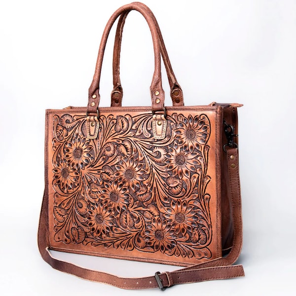 Genuine Full Grain Leather, Tooled Leather, Concealed Carry