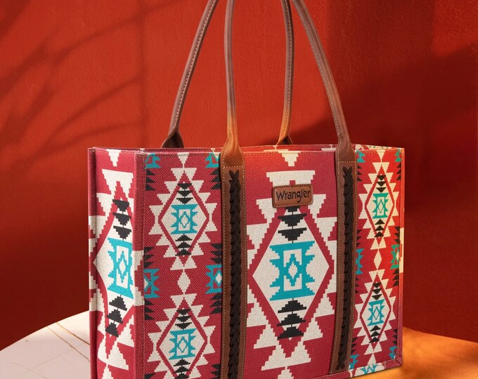 Borsa Tote Donna Wrangler Stile Western – Con Tasche Multiple, Tracolla, Dimensioni 31,5 X 25,9 X 11,4 Cm