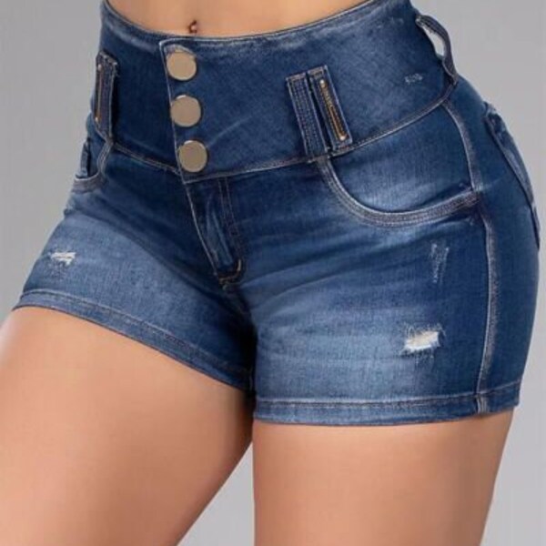 Denim Booty Shorts Etsy