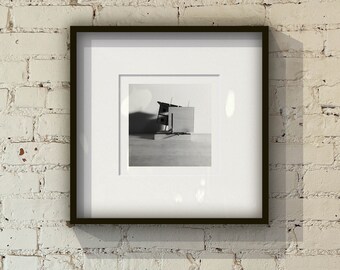 Black and White 12x12 Abstract Art Architecture Photography Print, 2
