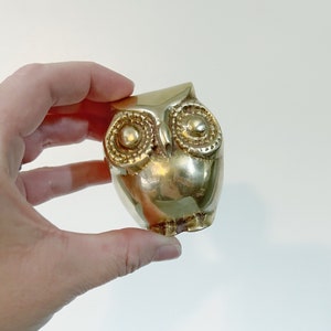 Brass Owl Figurine - Vintage