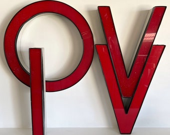 Red Marquee Letters