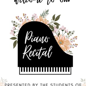 Poster Template | Music, Piano, Voice Studio, Recital | Editable ...