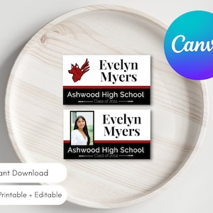 EDITABLE Class Reunion Name Tag Template | Instant Printable Download | College, High School | Any Year, Any Color