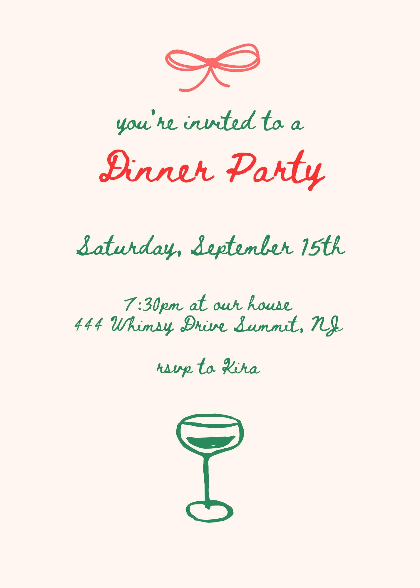 Simple Dinner Invite Italian Dinner Party Invitation Template, Simple Rehearsal Dinner ...