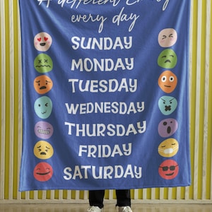 Custom Emoji Blanket, Personalized Name Blanket, Happy Face Blanket, Kids Birthday Gifts, Nursery Blanket, Custom Baby Blanket, Newborn Gift