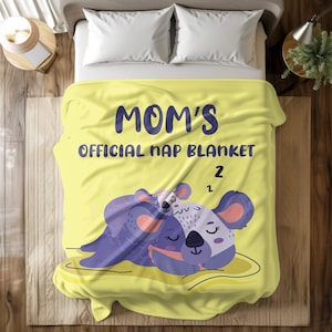 Koala Blanket, Koala Baby Blankets, Custom Mom Blankets, Baby Name blanket, Soft Plush Blanket, Nursery Blanket, Baby Blankets, Newborn Gift