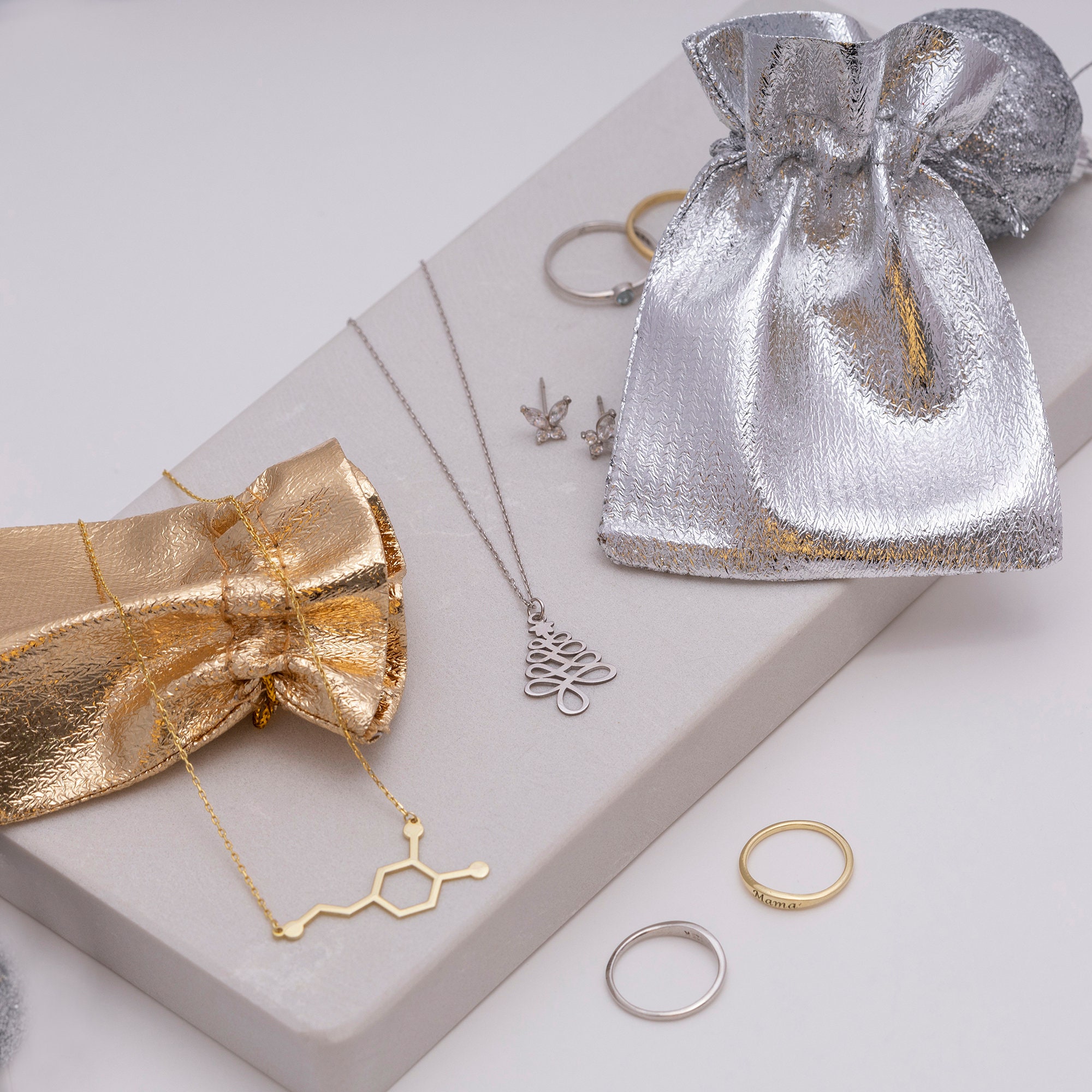 925 Sterling Silver Lotus Necklace, 14K Gold Plated Lotus 925 Sterling Silver Lotus Necklace, 14K Gold Plated Lotus