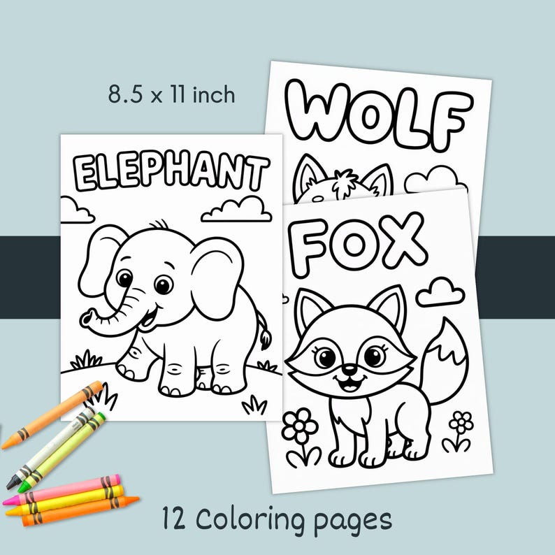 Toddler Animal Coloring Pages | Ages 2-5, Printable Activity (PDF