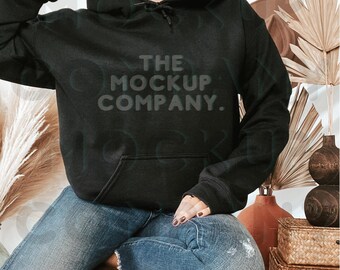 Gildan 18500 Mockup | Gildan Model Mockup | Black Sweatshirt Mockup | Gildan Hoodie Mockup | Gildan Sweatshirt | Sweatshirt Mockups