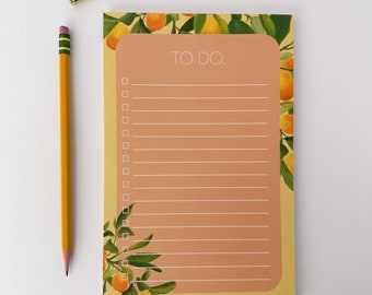 Kumquats Notepad, Cute Kumquats To Do List, Pretty Citrus List, Citrus Notepad, Orange Citrus To Do List, Cute Orange Notepad