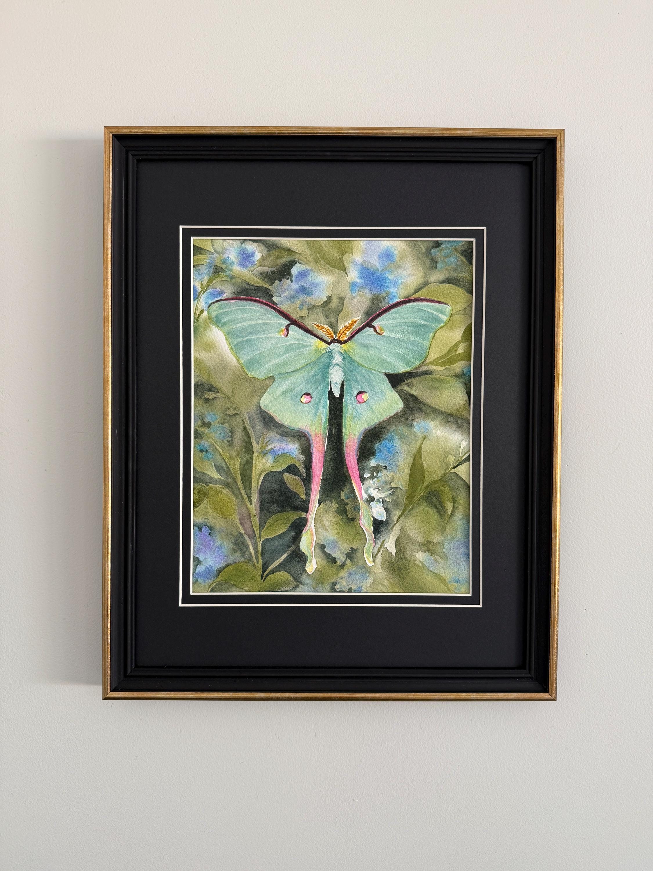 Luna Moth Print: Watercolor Moth Painting - Etsy