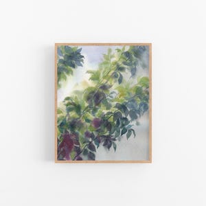 Stampa artistica Greenery, stampa di foglie acquerellate, stampa Greenery, stampa floreale verde, illustrazione botanica ad acquerello, arte floreale, foglie