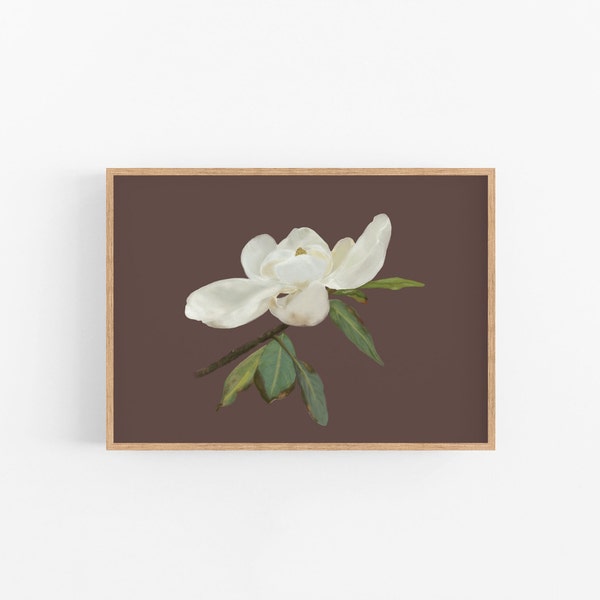 Magnolia Print, Southern Magnolia Print, White Magnolia, Southern Magnolia, Magnolia Painting, Magnolia Print, Floral Painting, Floral Print