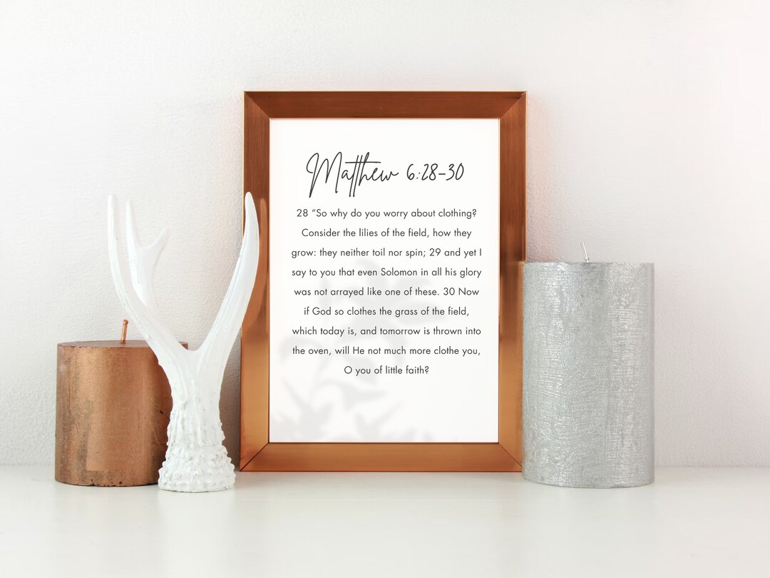 Matthew 6:28-30 Lilies of the Field Bible Verse Art (digital Download ...