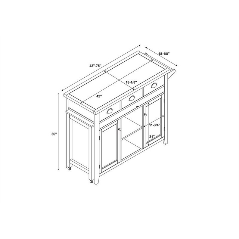 45 Wooden Kitchen Island With 30 Extending Table Etsy