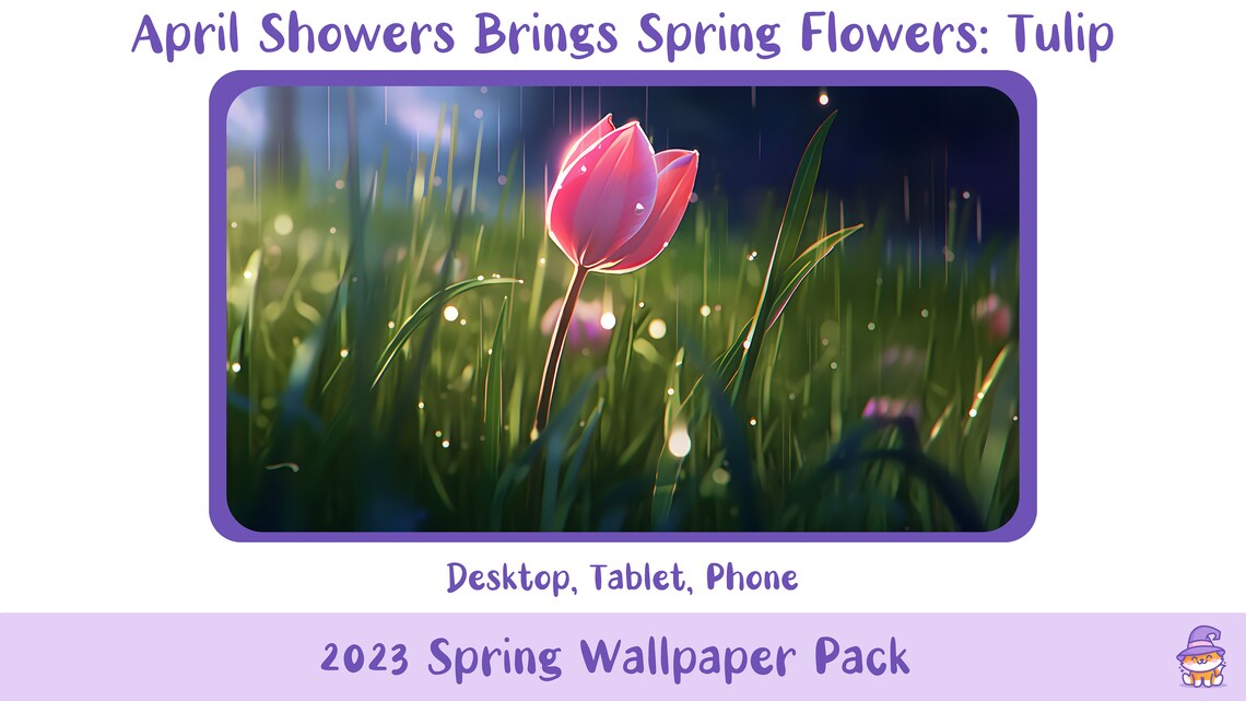 2023 April Showers Bring Spring Flowers Tulip Spring Etsy