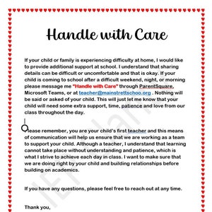 Tragegriff mit Care Support Letter