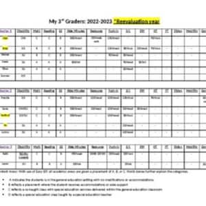 IEP Caseload Spreadsheet