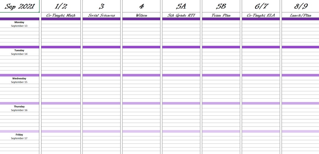 Lesson Plan Template - Etsy