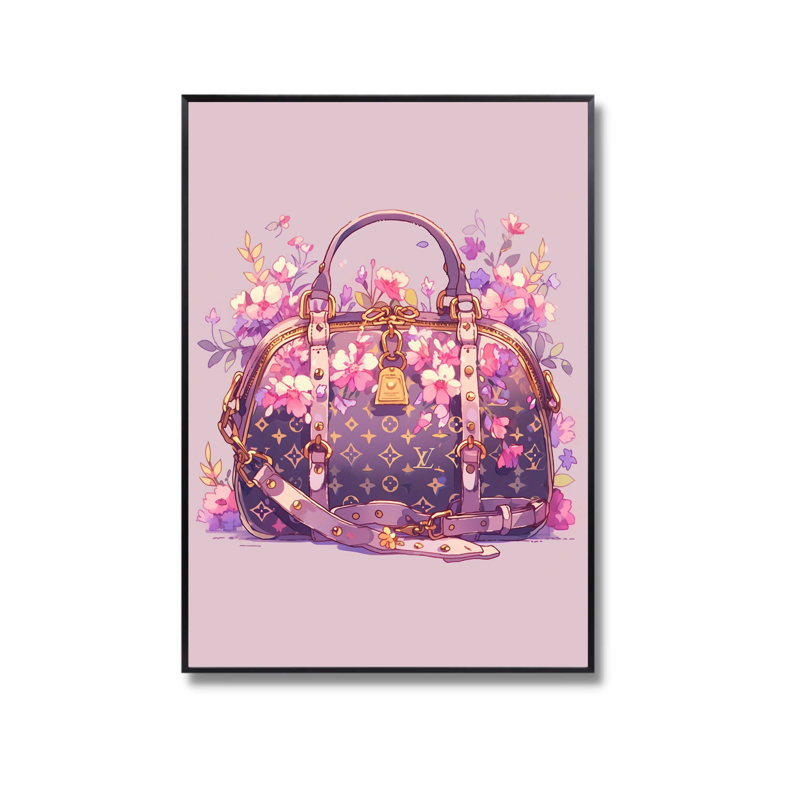 Malle Fleurs 11x14 Watercolour print - Floral Art Print - Pink Flowers in  Louis Vuitton trunk