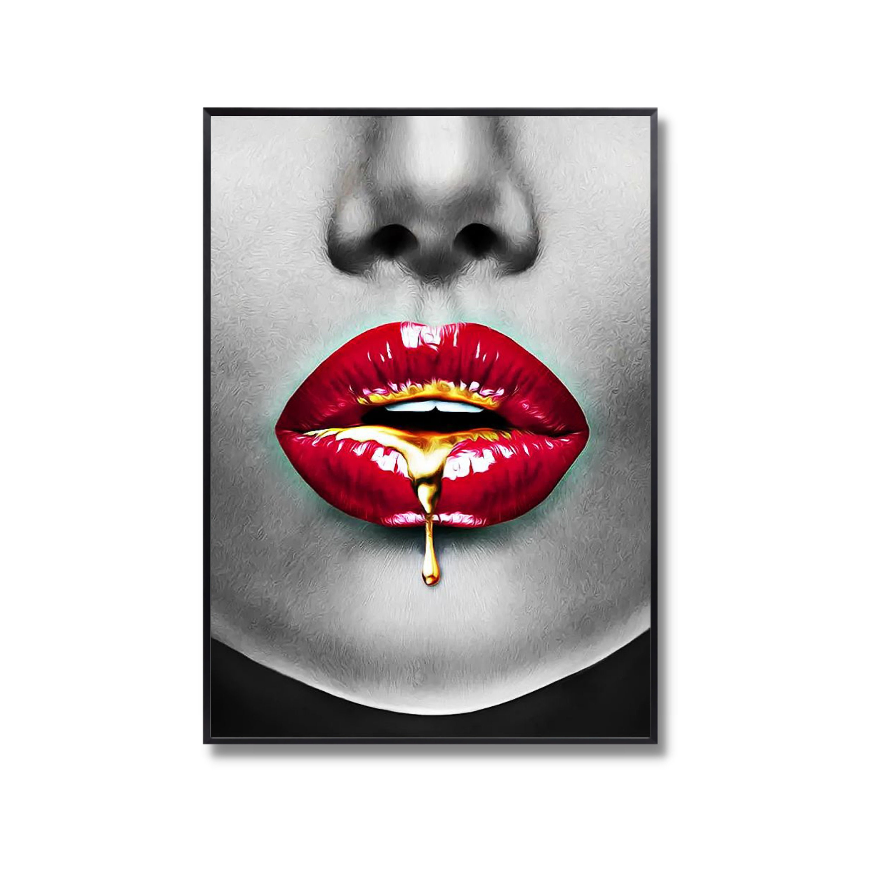 Louis Vuitton Lips Drip Fashion Wall Art Print