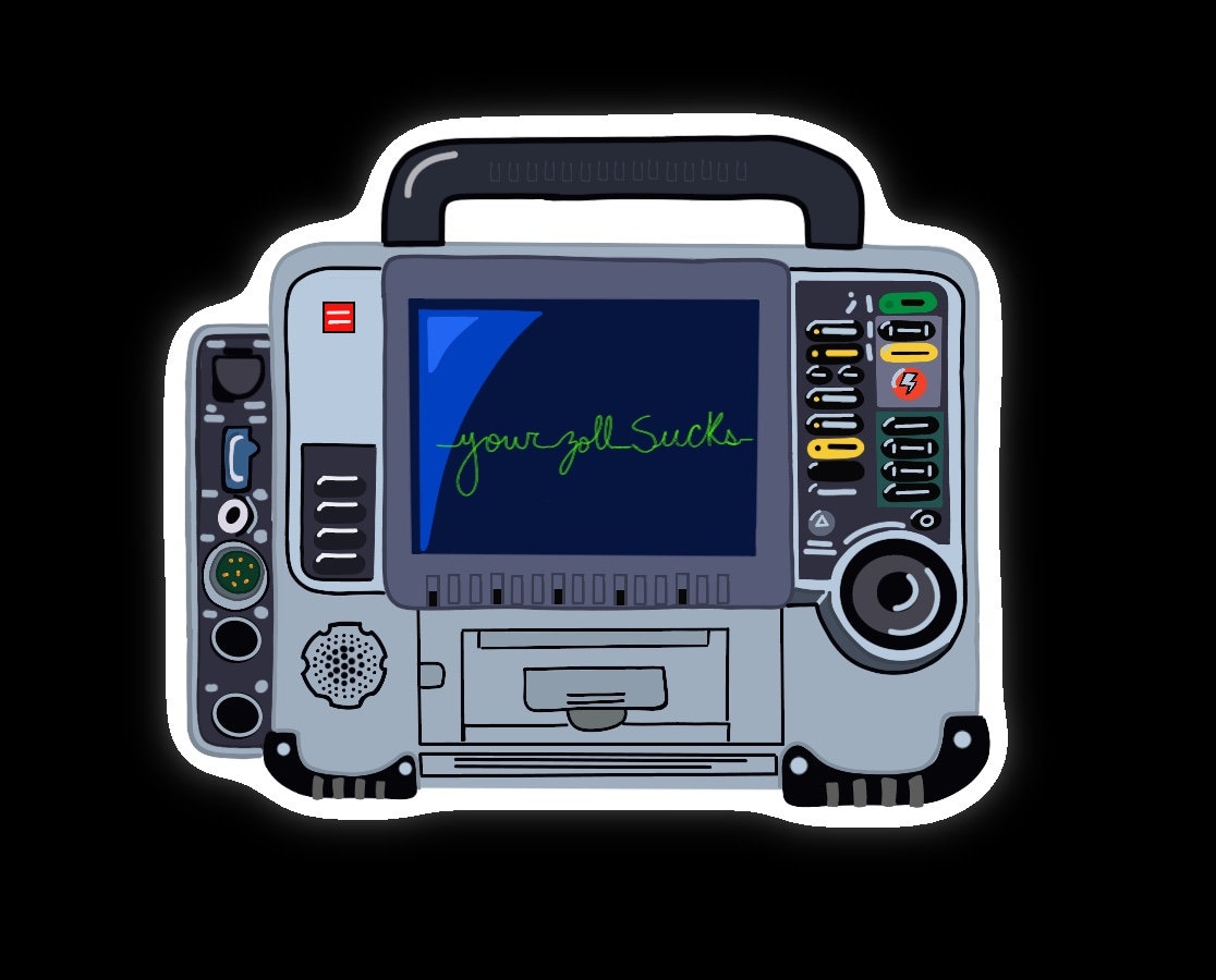 Machine Control Monitor Sticker Your Monitor Sucks Sticker! EMS, Paramedic, First Responder ...
