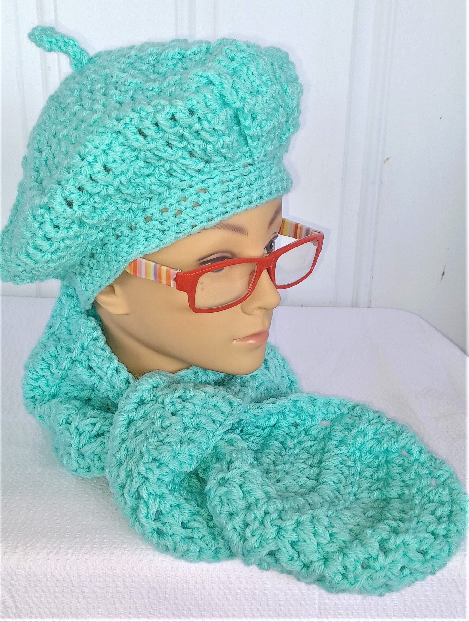 Handmade Crochet Beret: Slouchy Winter Tam Acrylic Knit Tam  display picture 1