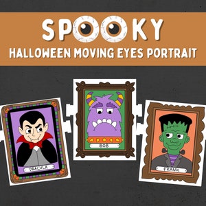 Halloween Moving Eyes Portrait Craft | Halloween Coloring Pages | Halloween Kid Craft | Halloween Activity | Halloween Craft| Kids Halloween