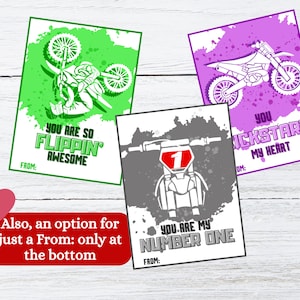 Valentine's Day Cards Dirt Bike Motocross Supercross - Etsy