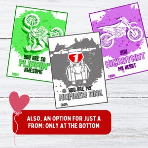 Valentine's Day Cards Dirt Bike Motocross Supercross Printable ...