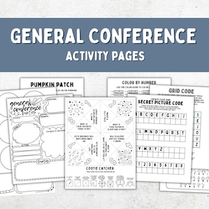 General Conference Activity Pages | Kids Conference Activity | October 2025 | Religious Activities | Secret Code |  Kids Printable Activity