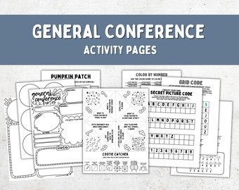 General Conference Activity Pages | Kids Conference Activity | April 2024 | Religious Activities | Secret Code |  Kids Printable Activity