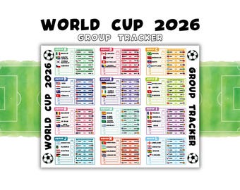 World Cup 2026: Printable Group Round Tracker (PDF File)