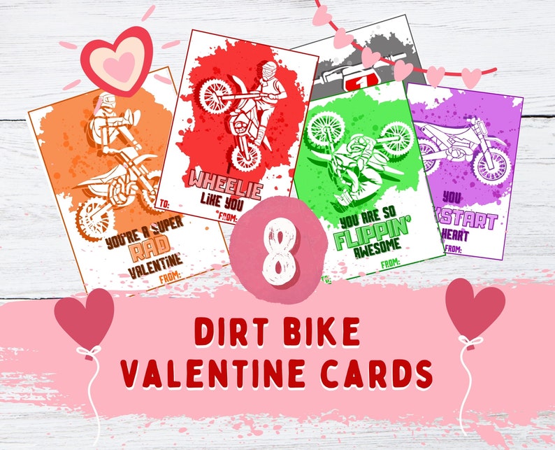 Valentine's Day Cards | Dirt Bike | Motocross | Supercross | Printable ...