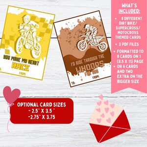 Valentine's Day Cards Dirt Bike Motocross Supercross Printable ...