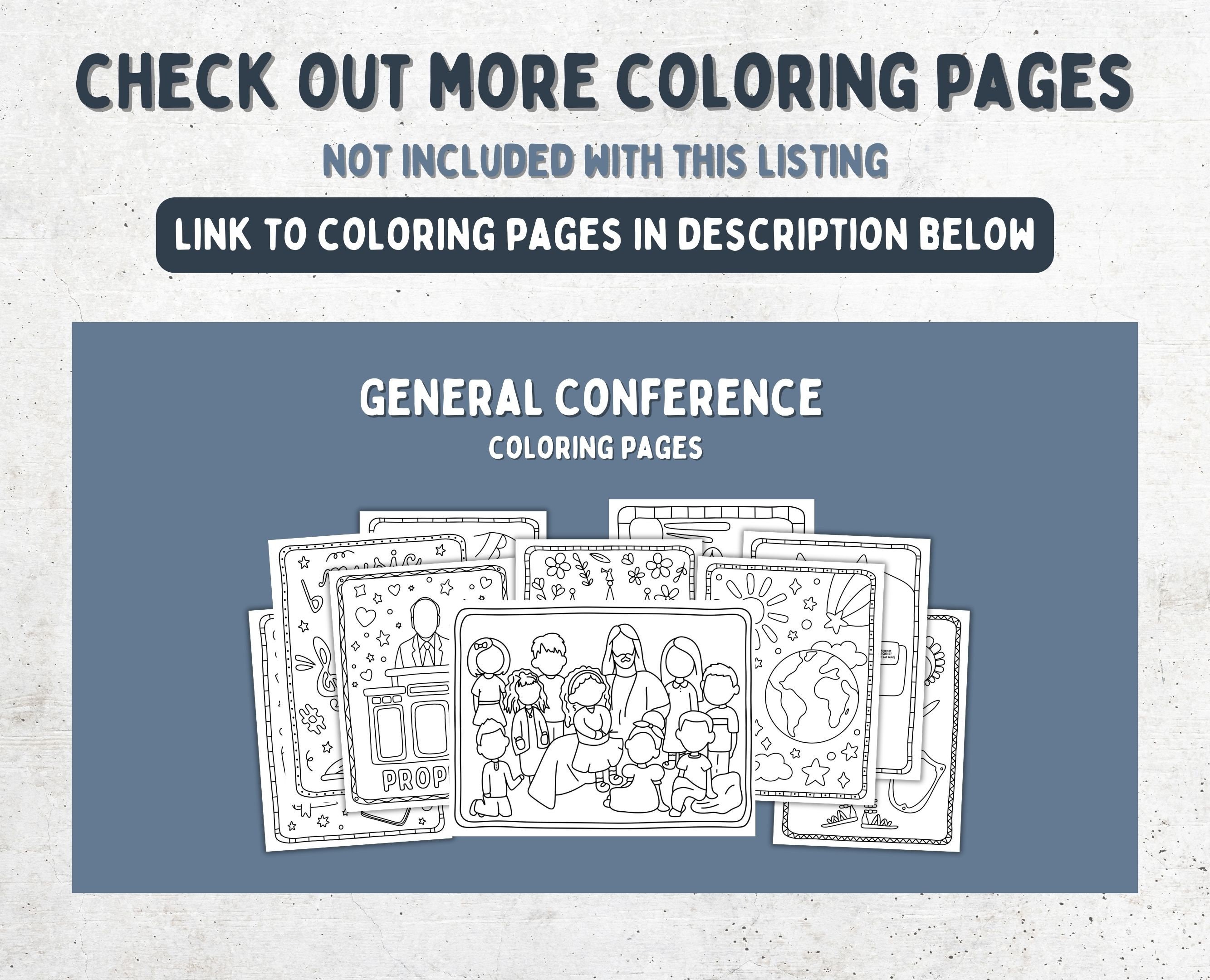 General Conference Coloring Pages | Kids Conference Activity | Jesus